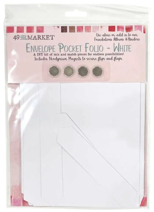 49 and Market Envelope Pocket Folio - White