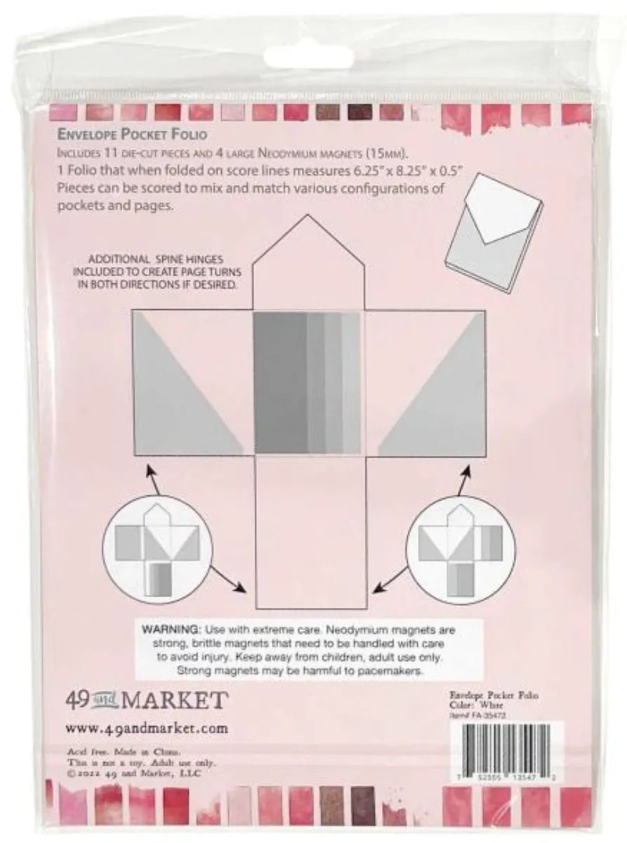49 and Market Envelope Pocket Folio - White