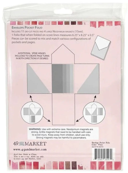 49 and Market Envelope Pocket Folio - White
