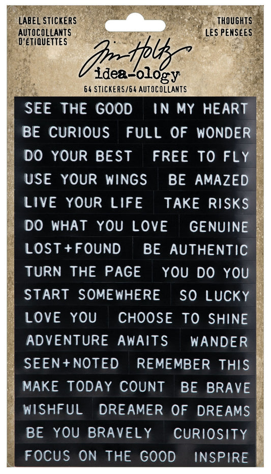 Idea-Ology Sentiments Label Stickers - Thoughts