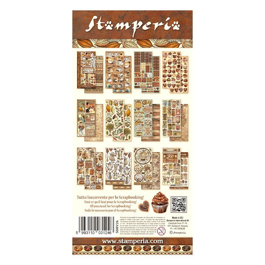 Coffee & Chocolate Stamperia Collectables 6"X12" 10/Pkg