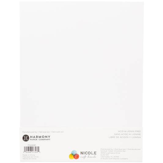 Harmony Hues 110# Cardstock 8.5"X11"