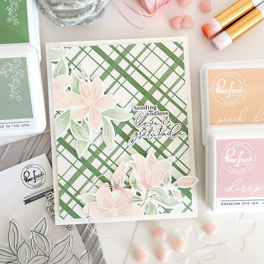Pinkfresh Studio Diagonal Plaid Press Plate