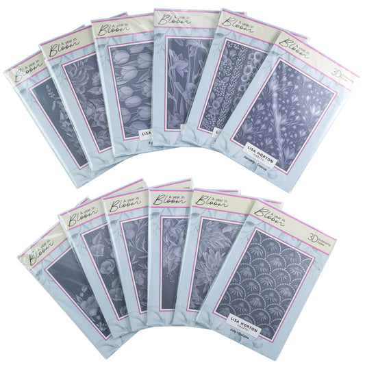 A Year in Bloom  Embossing Folder Set