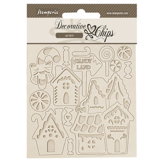 Stamperia Candy Christmas Decorative Chips