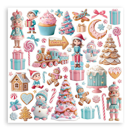 Stamperia Candy Christmas Single-Sided Paper Pad 12"x12"