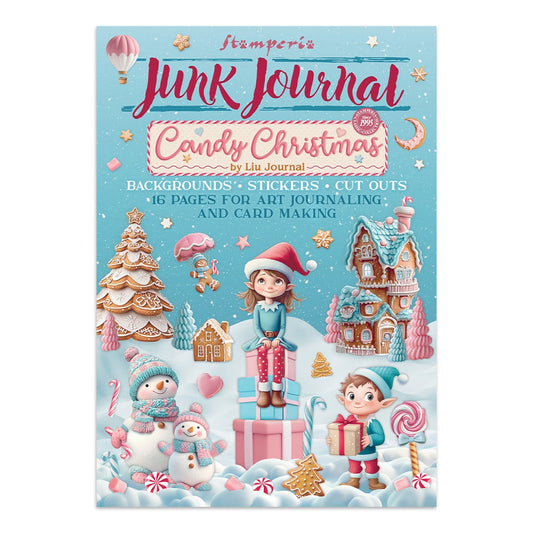 Stamperia Candy Christmas Junk Journal Stickers, Cut-outs & Backgrounds