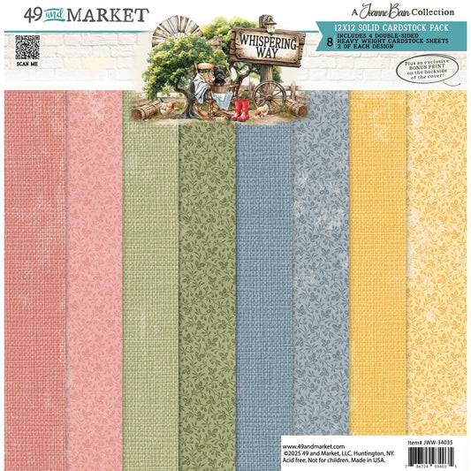 49 And Market Whispering Way Solid Collection Pack 12"X12"