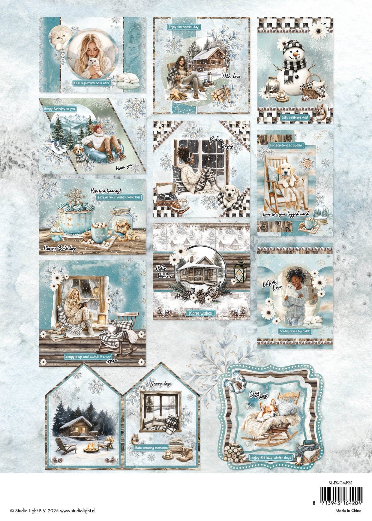 Studio Light Card Making Pad Snowy Winter Days