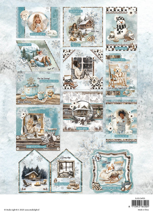 Studio Light Card Making Pad Snowy Winter Days