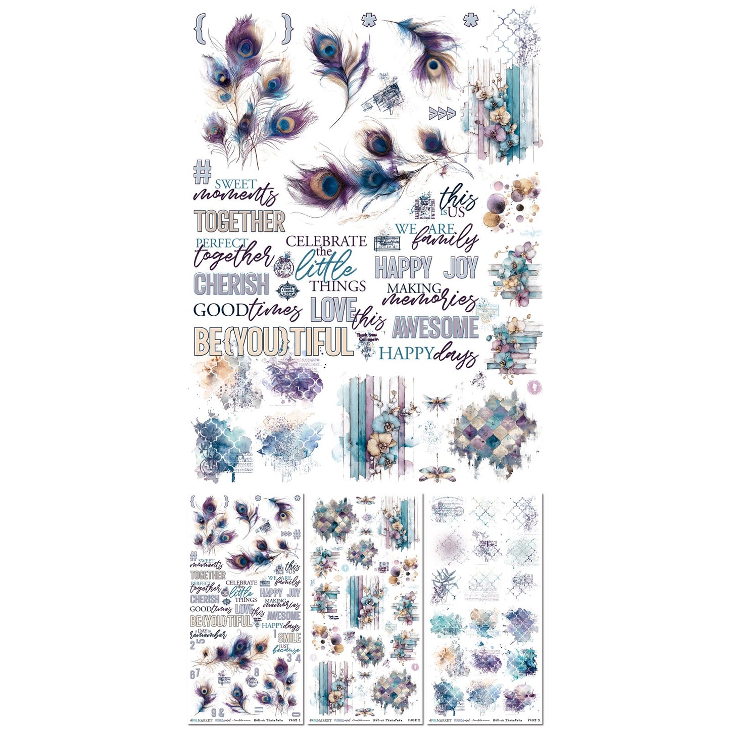 49 And Market Blendable Rub-On Transfer Set - Plume & Petal