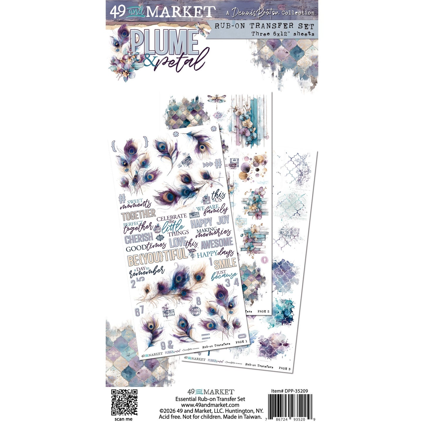 49 And Market Blendable Rub-On Transfer Set - Plume & Petal