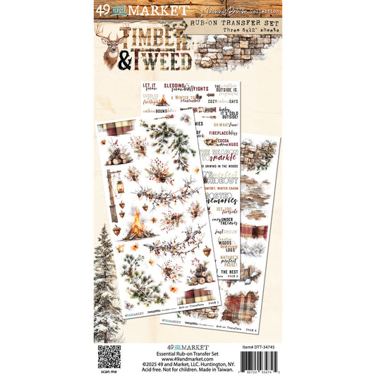 49 And Market Essential Rub-On Transfer Set - Timber and Tweed