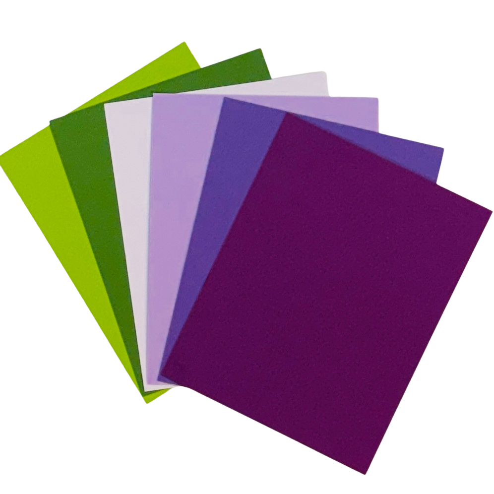 Spellbinders ColorWheel A2 Purple Floral Cardstock Panels