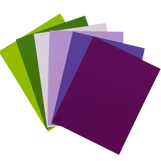 Spellbinders ColorWheel A2 Purple Floral Cardstock Panels