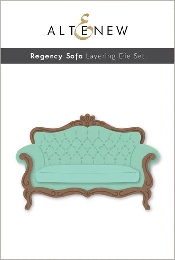 Regency sofa die set packaging with 'Altenew' branding on a white background