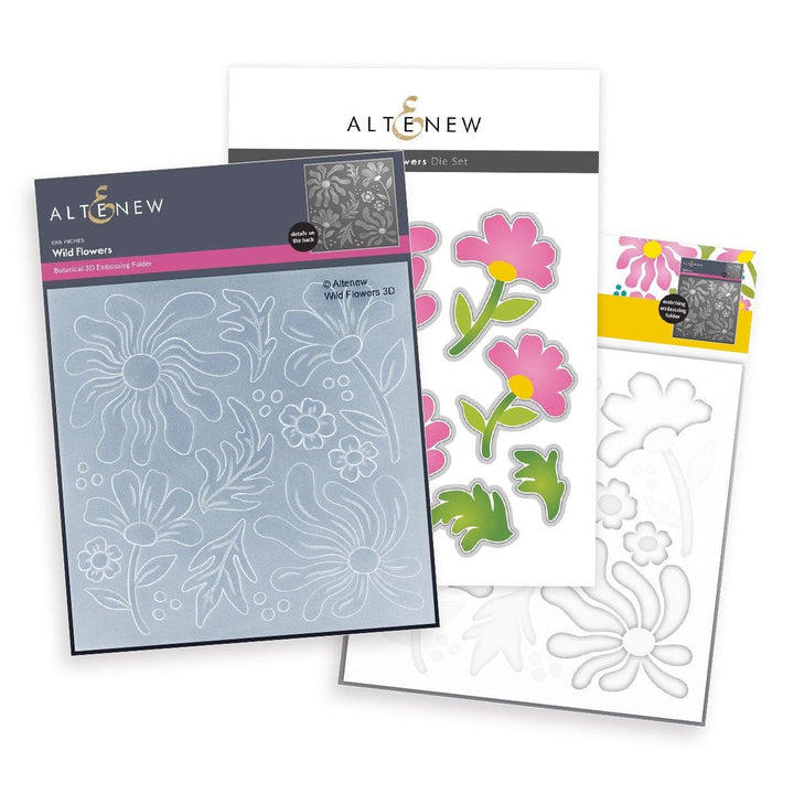 Altenew three package of wild flower bundle set on white background