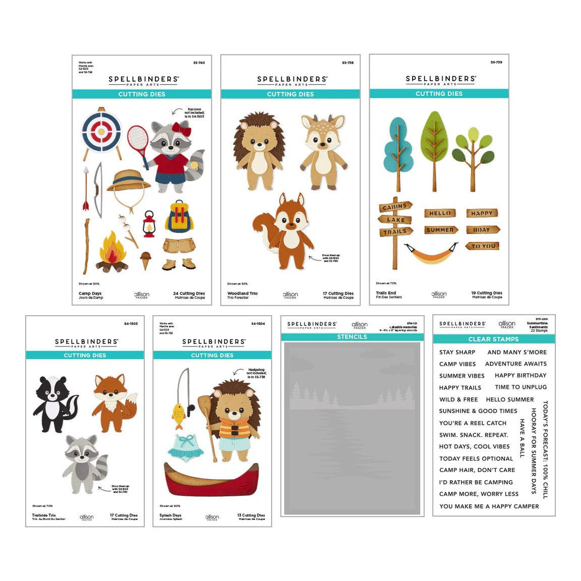 Critter and cute animal die set for card making