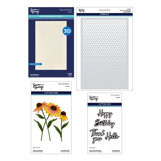 Spellbinders Cascading Cornflowers I Want It All! Bundle