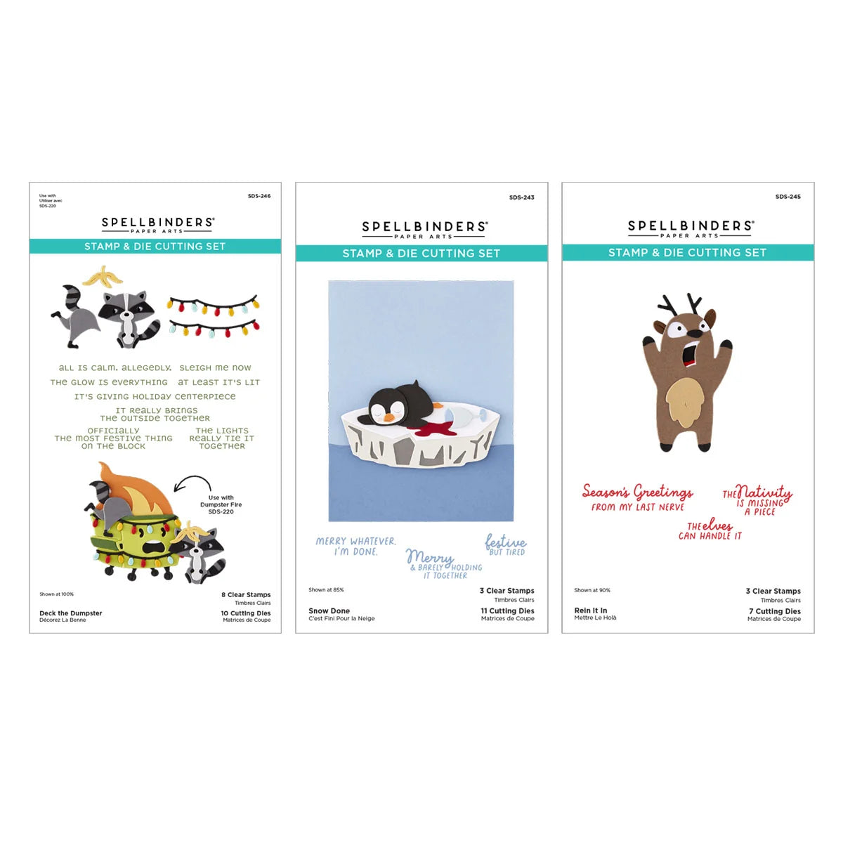 Spellbinders Merry Mayhem Stamp & Die Bundle