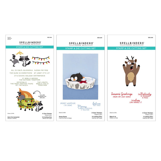 Spellbinders Merry Mayhem Stamp & Die Bundle