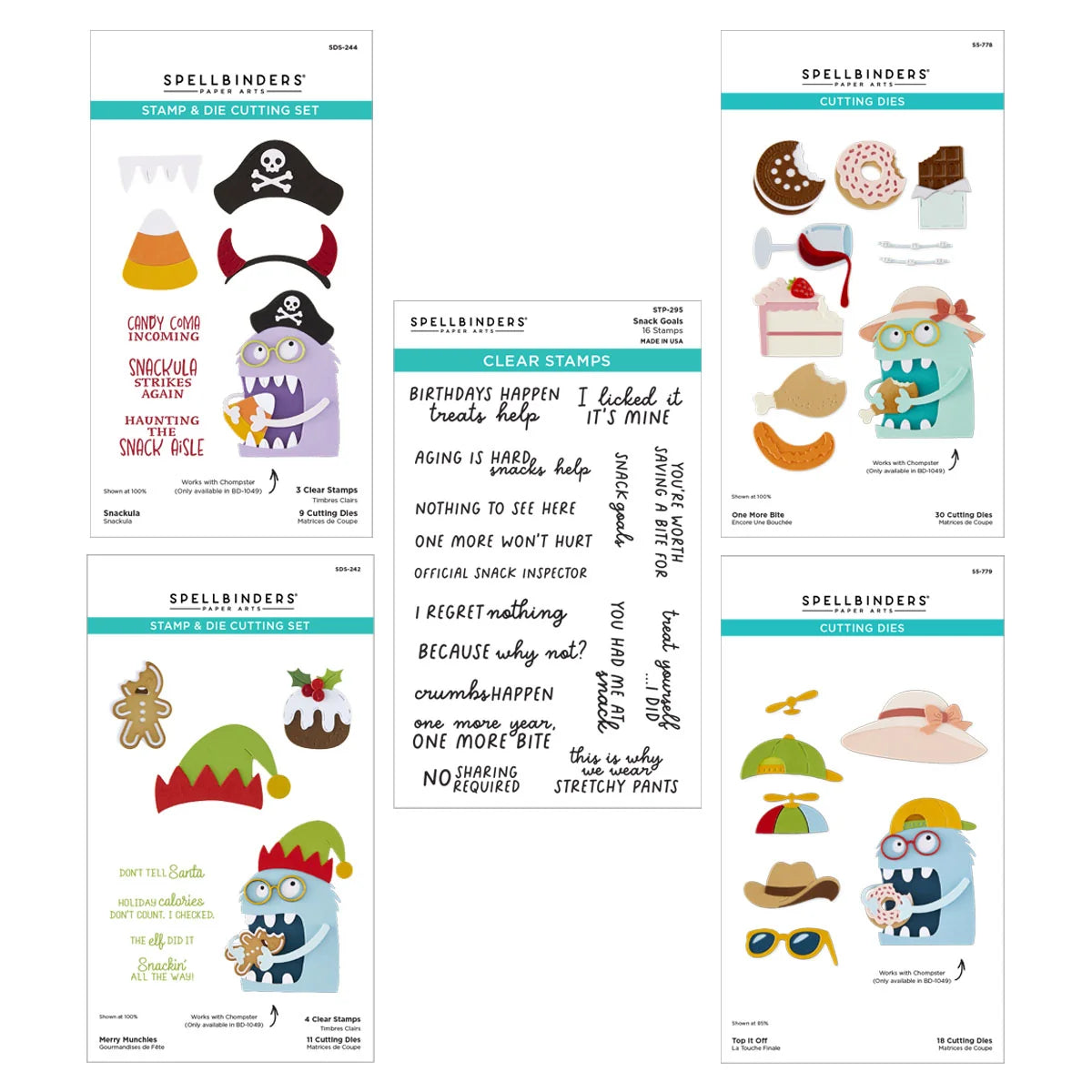 Spellbinders Snack Goals I Want It All! Bundle