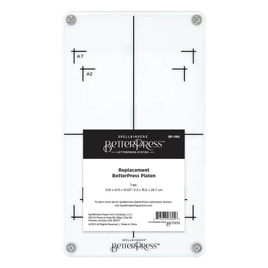 Spellbinders BetterPress replacement platen packaging on a white background