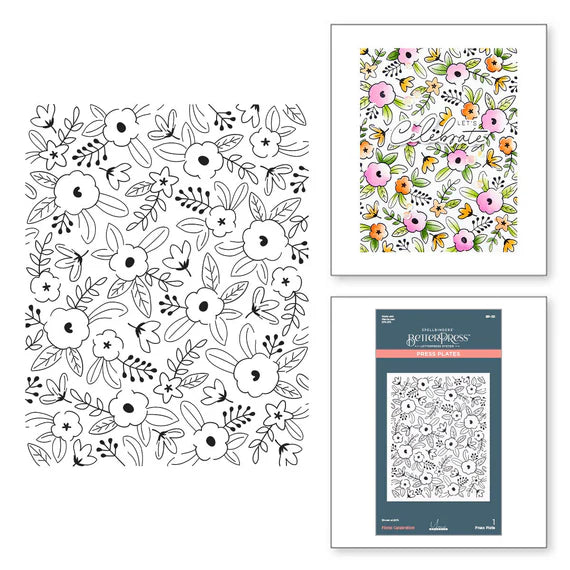 Three sheets of paper with floral designs on a white background