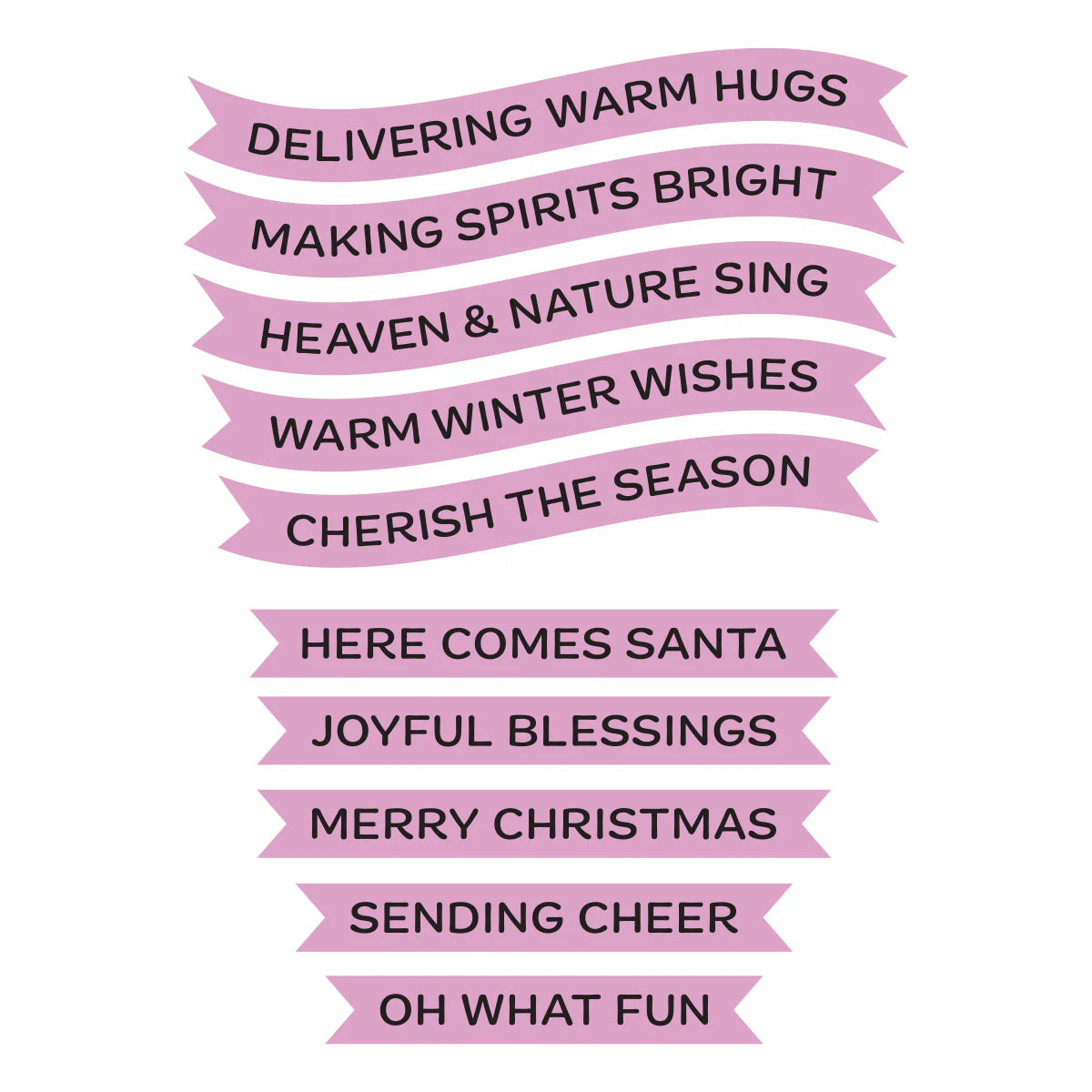 Spellbinders Holiday Banner Greetings Press + Foil Plate & Die Set