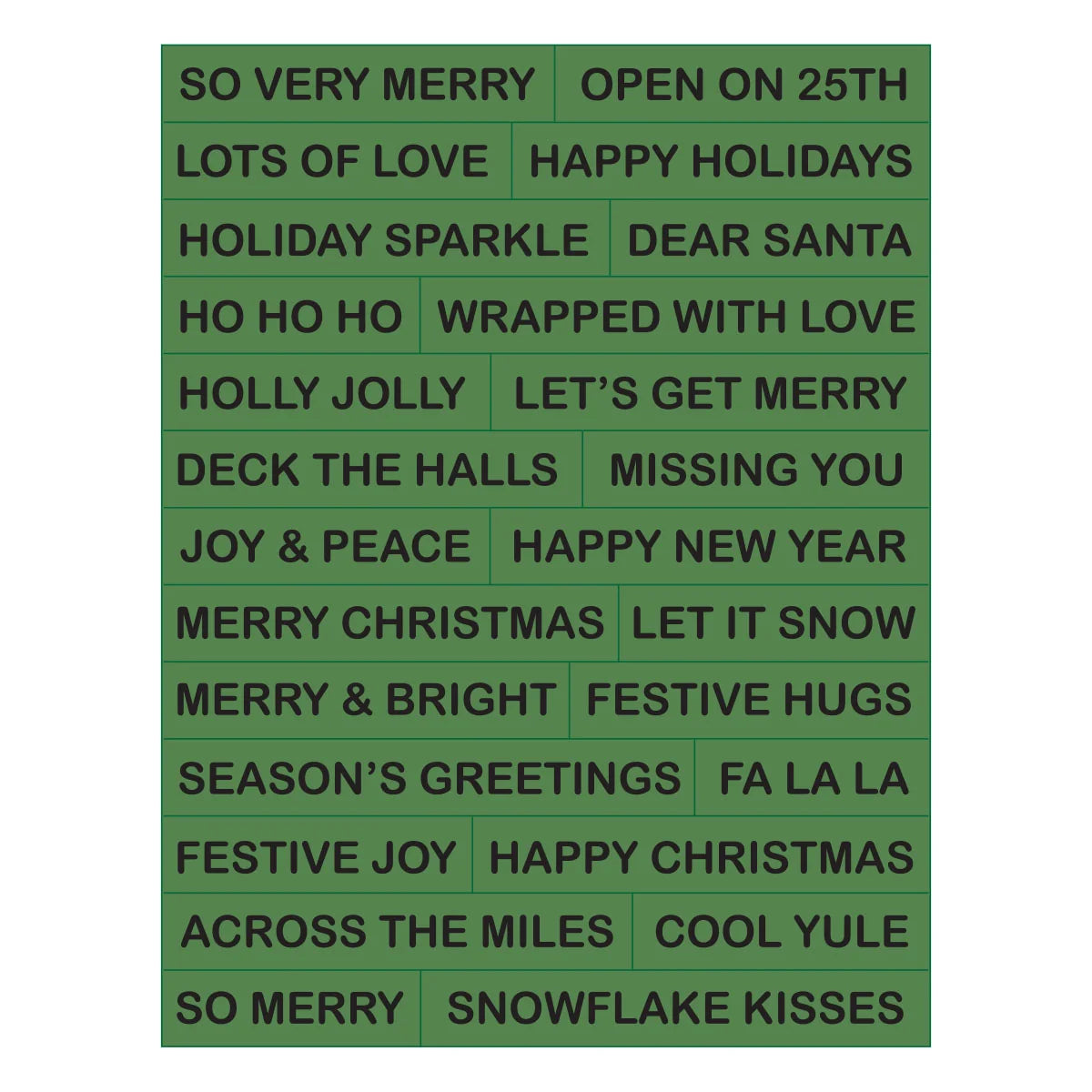Spellbinders Snowflake Kisses Sentiments Press + Foil Plate & Die Set