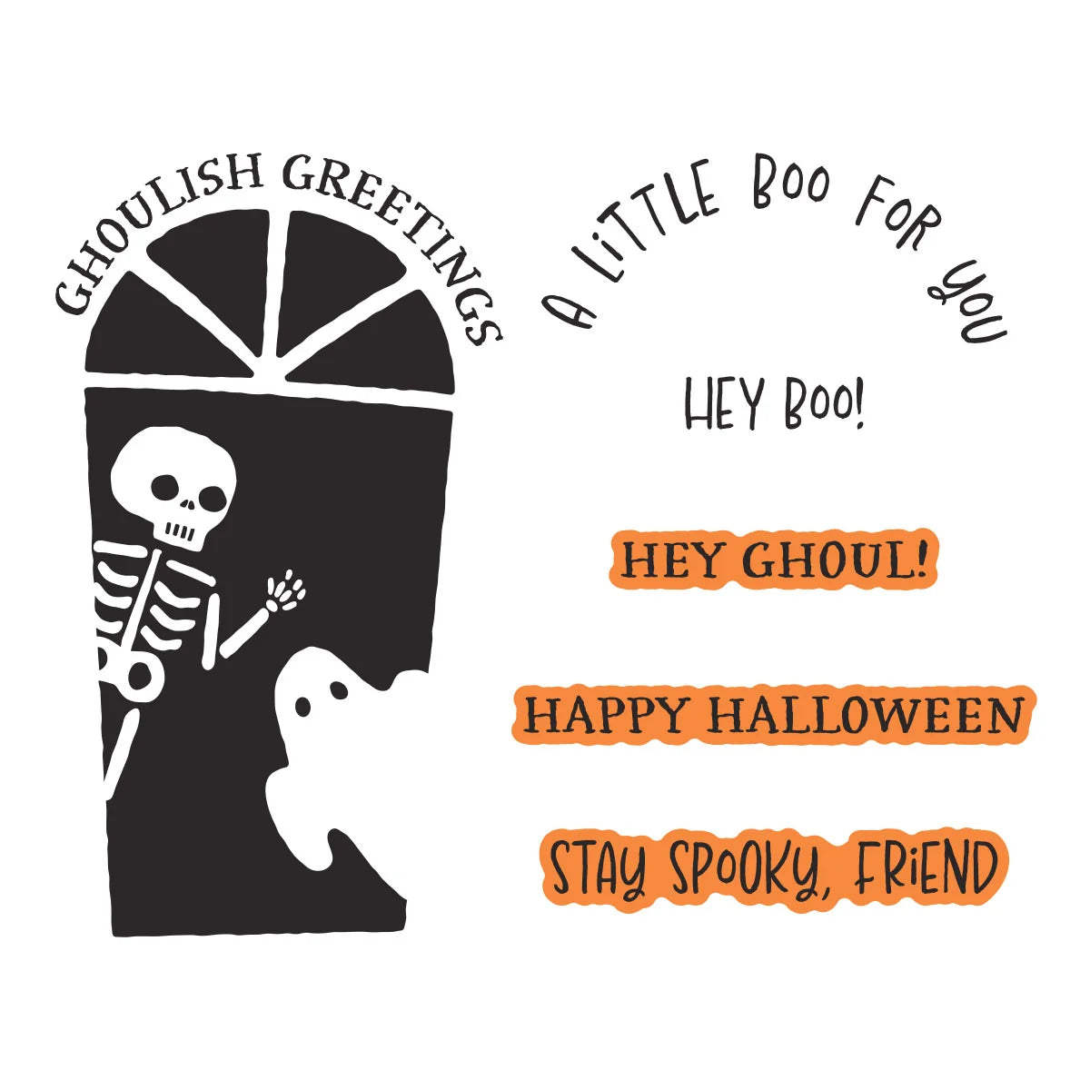 Spellbinders Ghoulish Greetings Press + Foil Plate & Die Set
