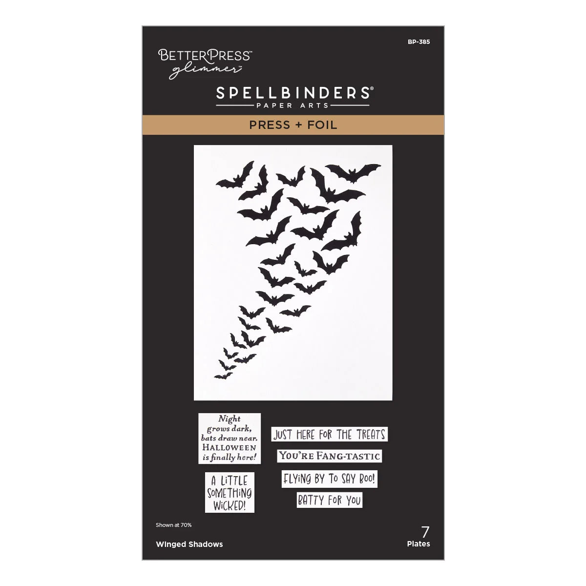 Spellbinders Winged Shadows Press & Foil Plates