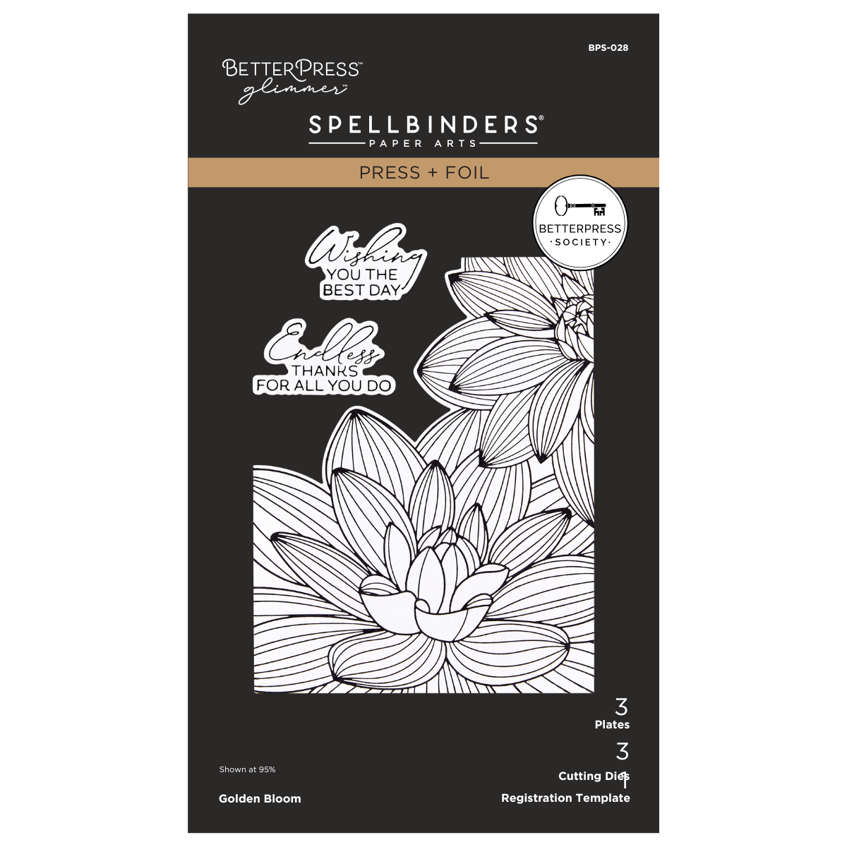 Golden Bloom Press Plate & Die Set - BPS January 2026