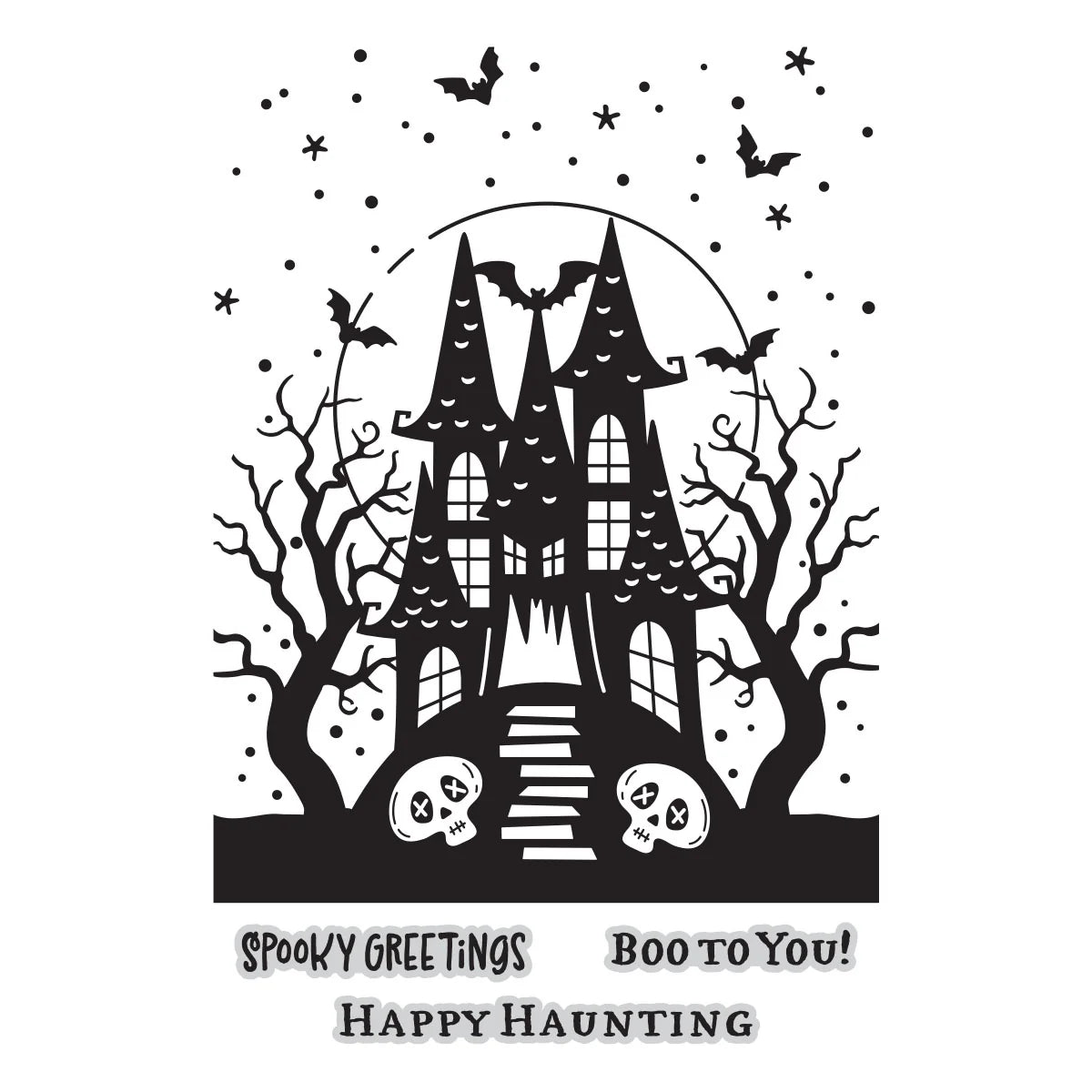 Spellbinders Haunted Hollow Press Plate & Die Set Bundle
