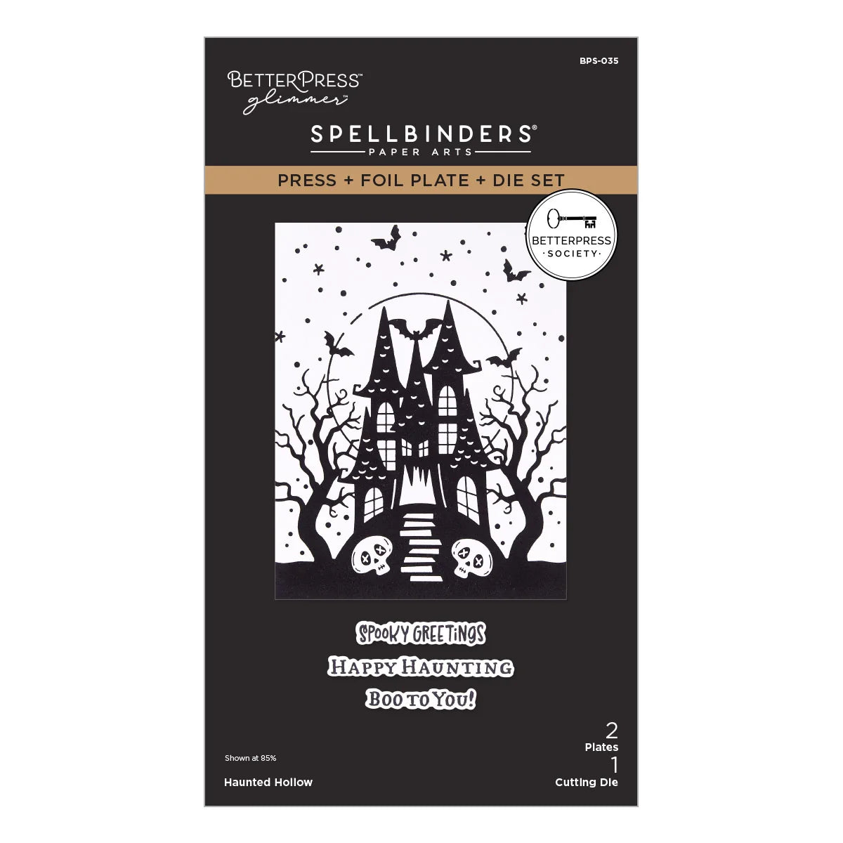 Spellbinders Haunted Hollow Press Plate & Die Set Bundle