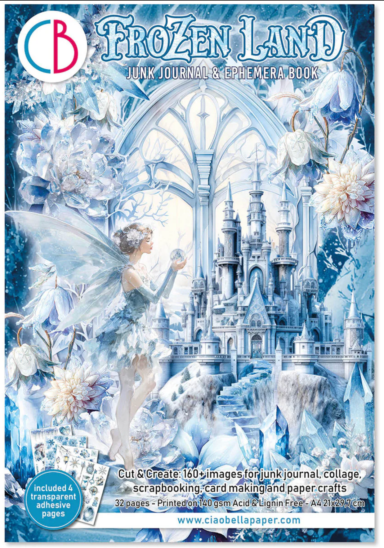 Ciao Bella Frozen Land Junk Journal Ephemera Book A4 32/Pkg