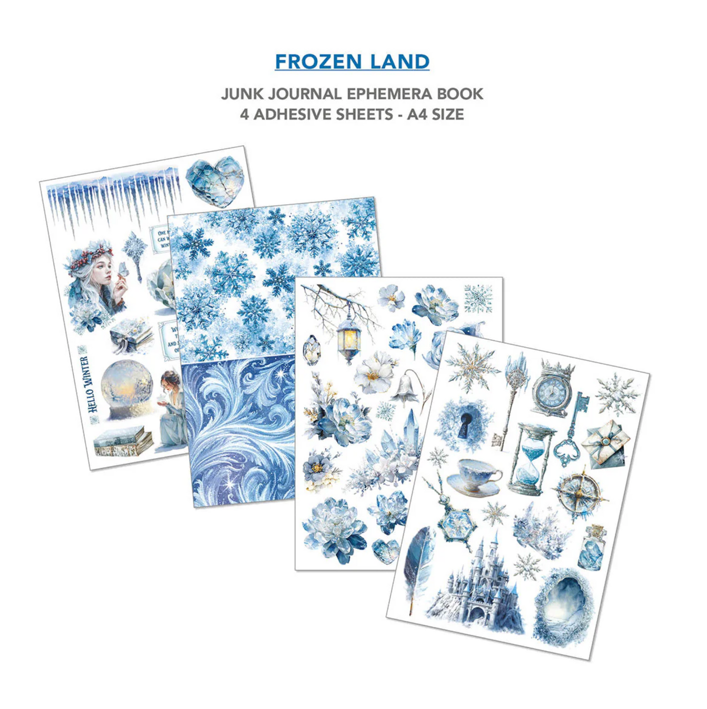 Ciao Bella Frozen Land Junk Journal Ephemera Book A4 32/Pkg