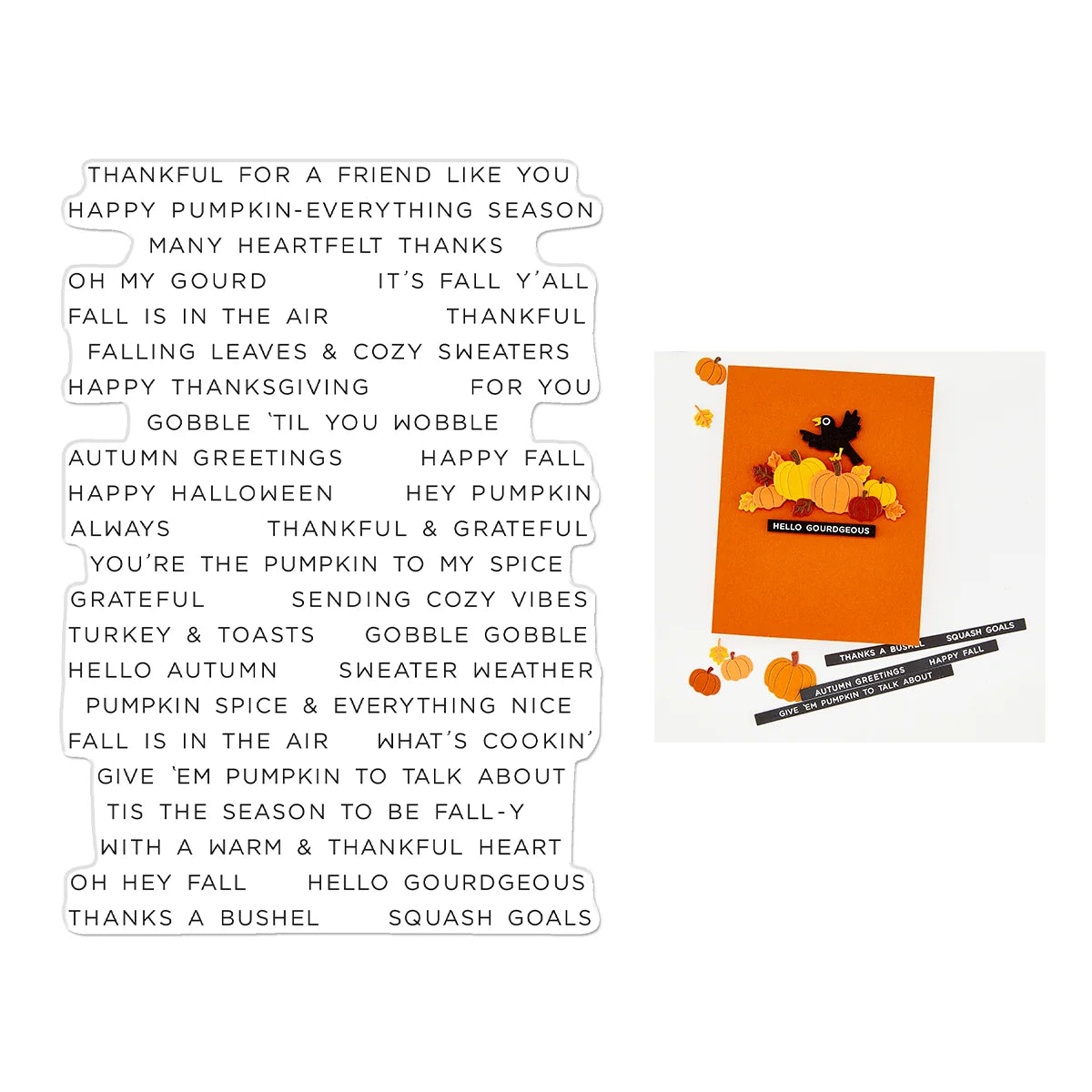 Hero Arts Autumn Greetings Clear Stamp Set