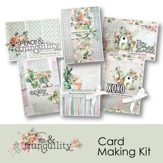 Card making kit with various cards featuring different designs and messages.