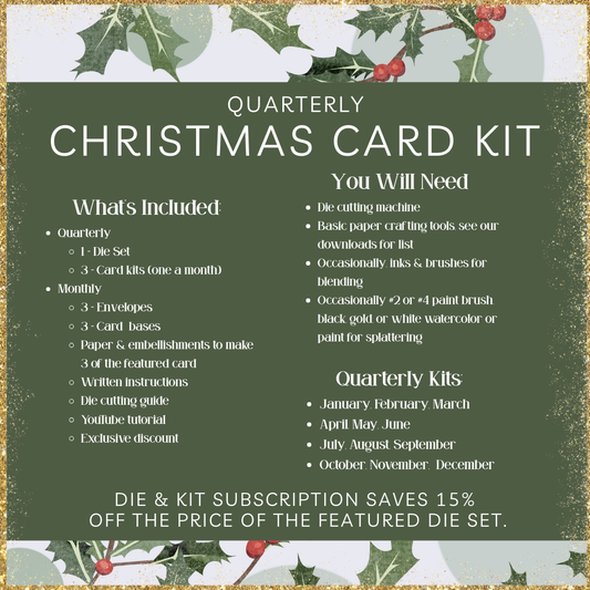 Christmas Card Die & Kit Club (January - March 2026)