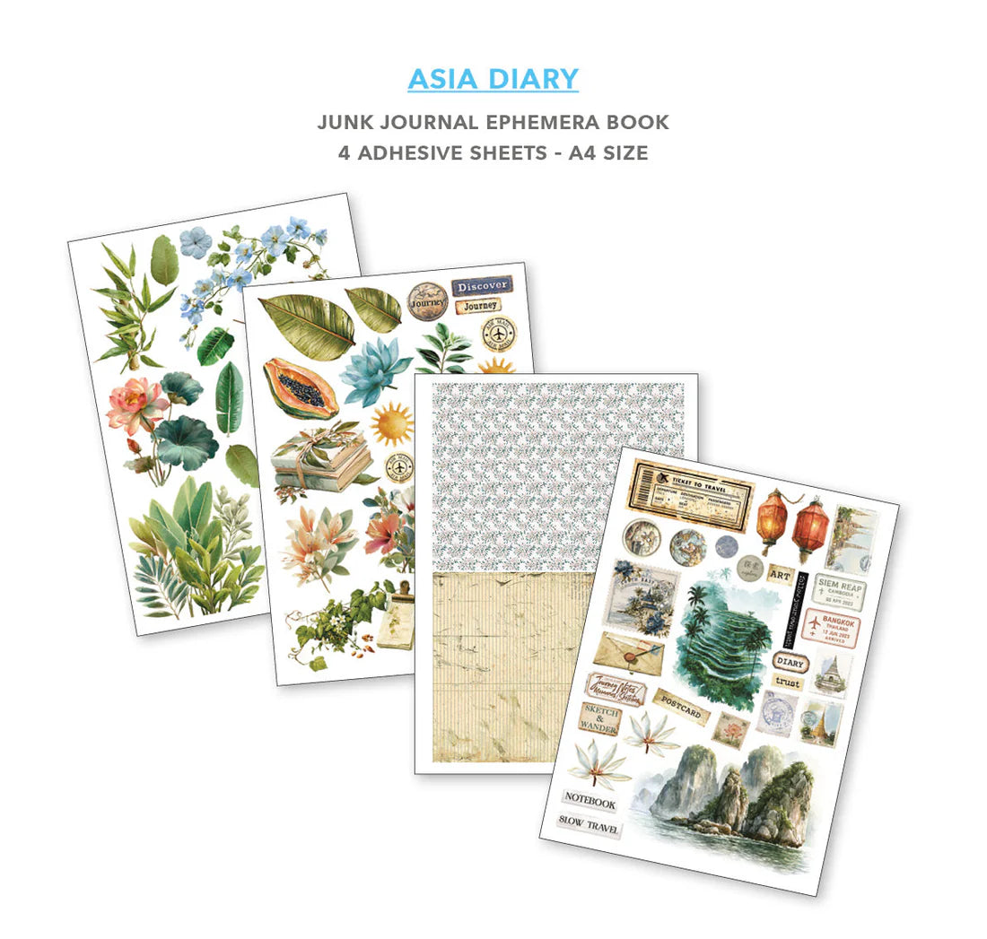 Ciao Bella Asia Diary Junk Journal & Ephemera Book