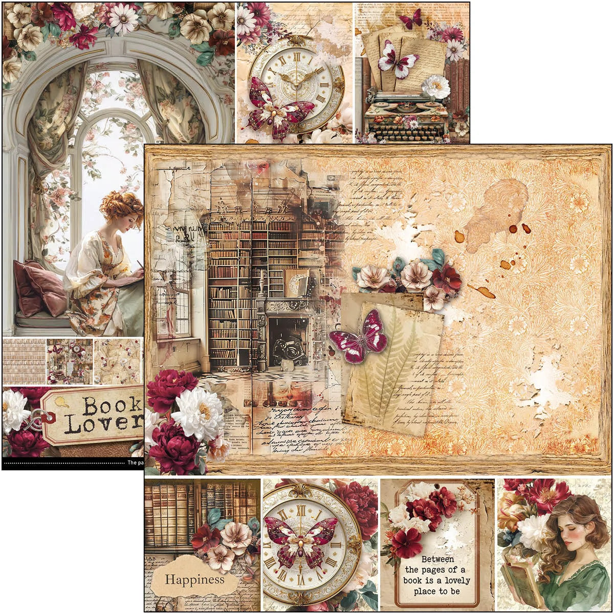 Book Lovers Paper Pad 12"x12 by Ciao Bella