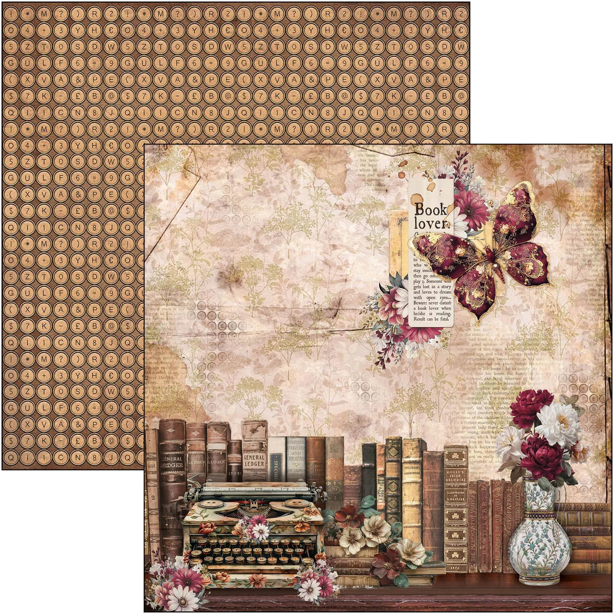 Book Lovers Paper Pad 12"x12 by Ciao Bella