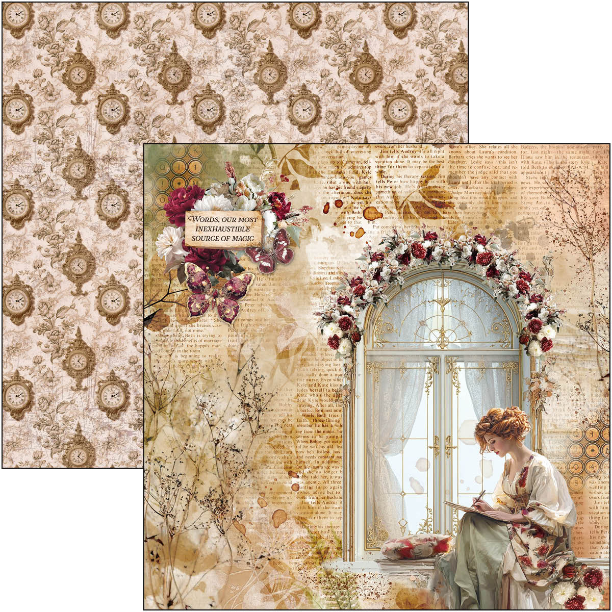 Book Lovers Paper Pad 12"x12 by Ciao Bella