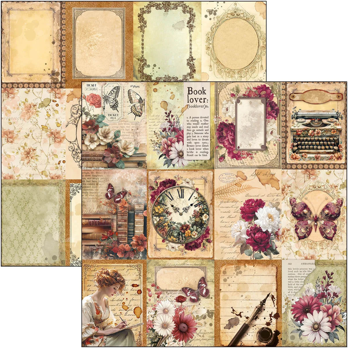 Book Lovers Paper Pad 12"x12 by Ciao Bella