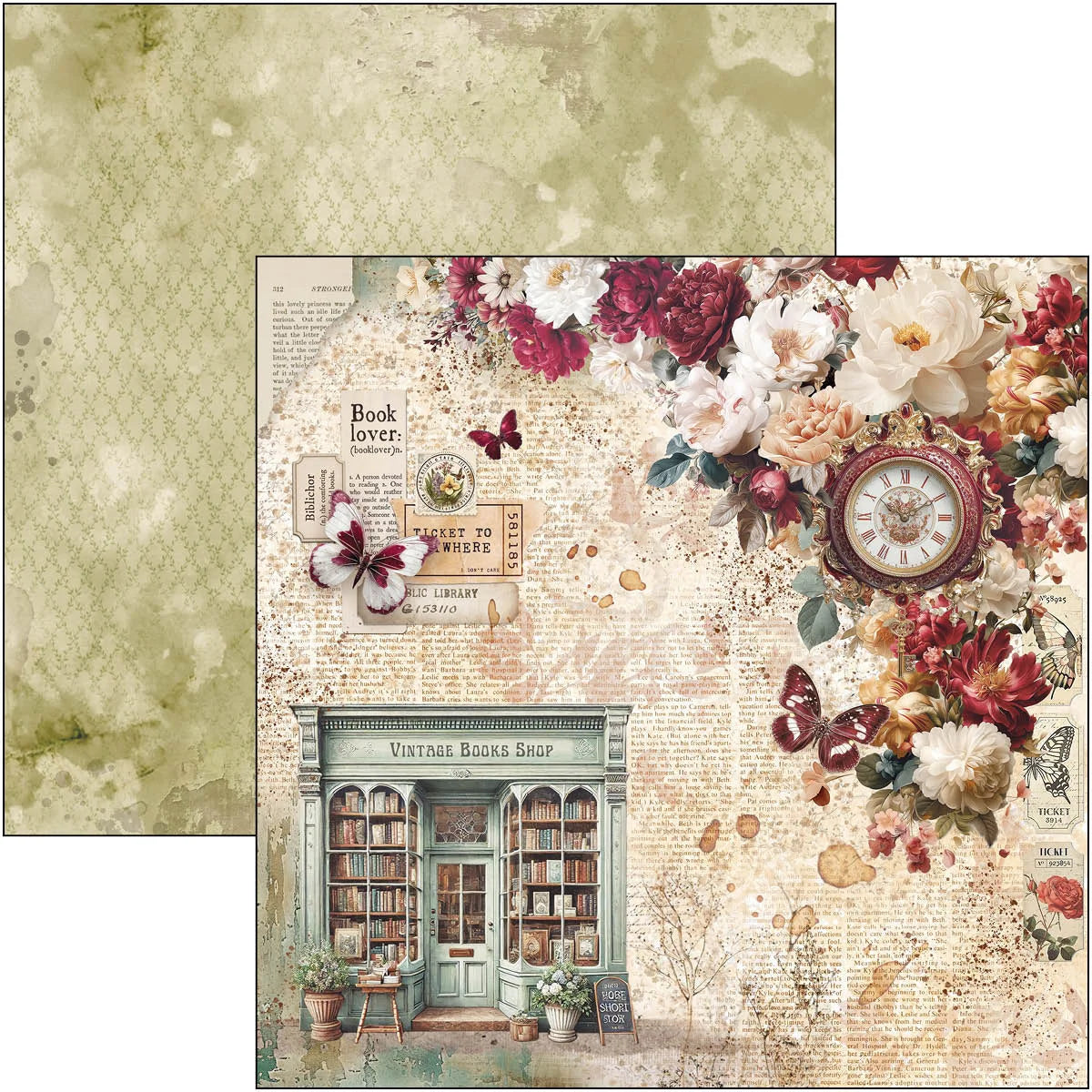 Book Lovers Paper Pad 12"x12 by Ciao Bella