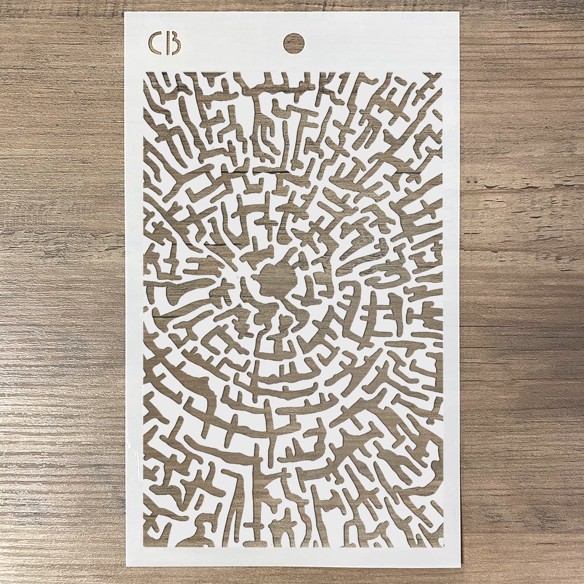 Ciao Bella   Texture Stencil 5"x8" Cross Section