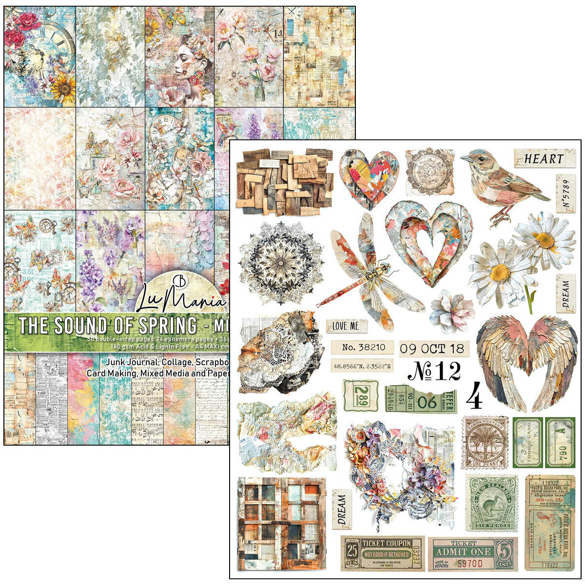 Ciao Bella Mixed Media Book The Sound of Spring A4 Maxi