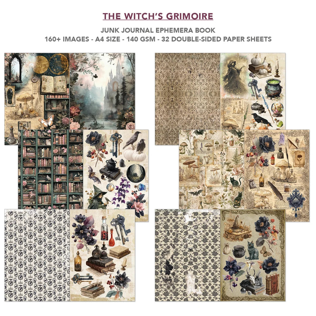 Ciao Bella The Witch's Grimoire Junk Journal & Ephemera Book