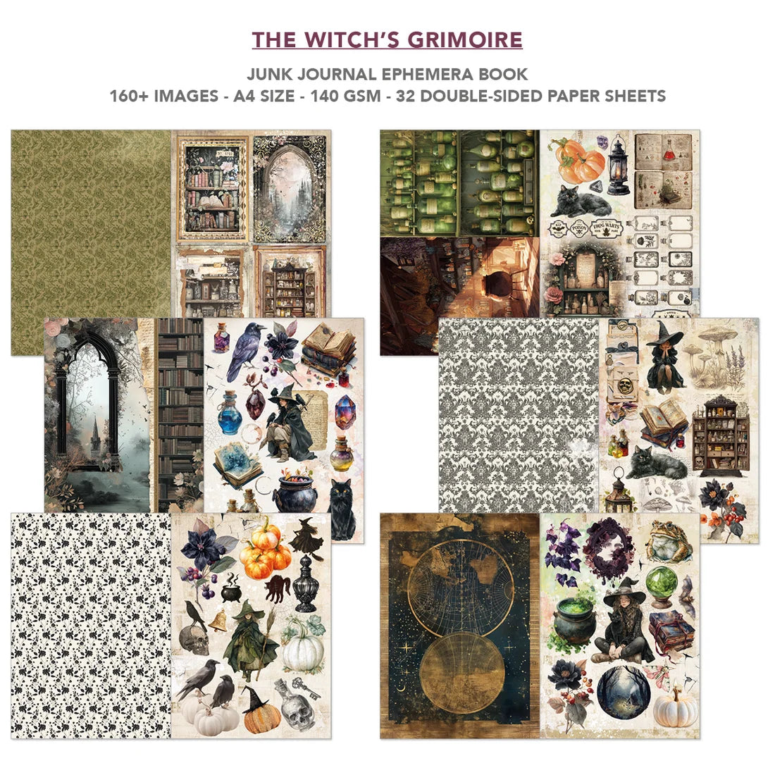 Ciao Bella The Witch's Grimoire Junk Journal & Ephemera Book